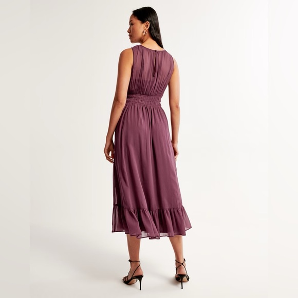 A & F Easy High-Neck Midi Dress - Size Small TALL - Picture 4 of 7